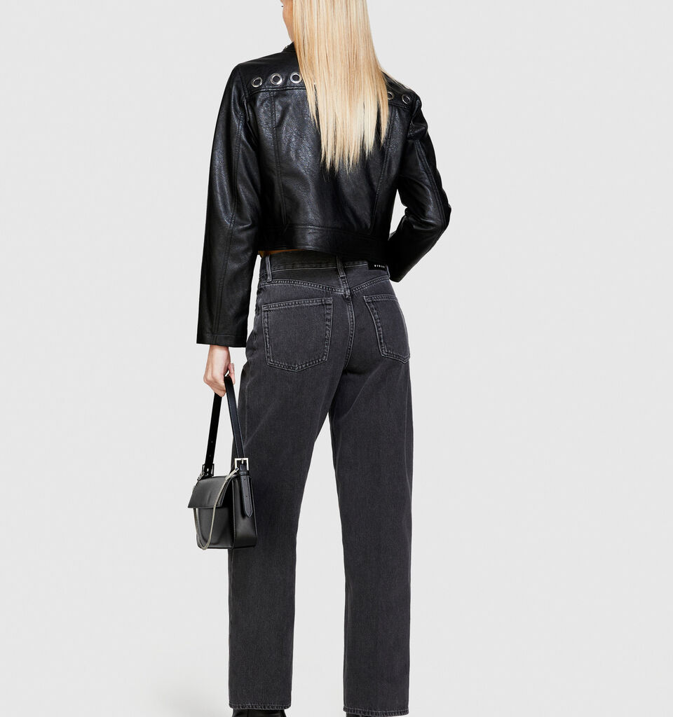 Jacket with eyelets - women's jackets - Black | Sisley image number 3